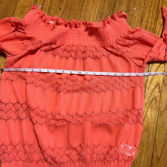 Simply Styled Orange Women's Off The Shoulder Stretch Knit Blouse L Colorful - Picture 8 of 10